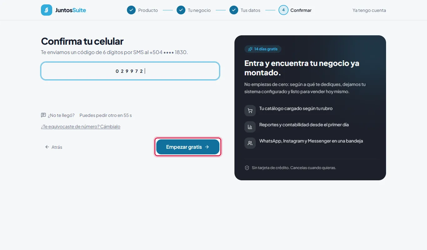 Con el código escrito, el botón queda listo.
